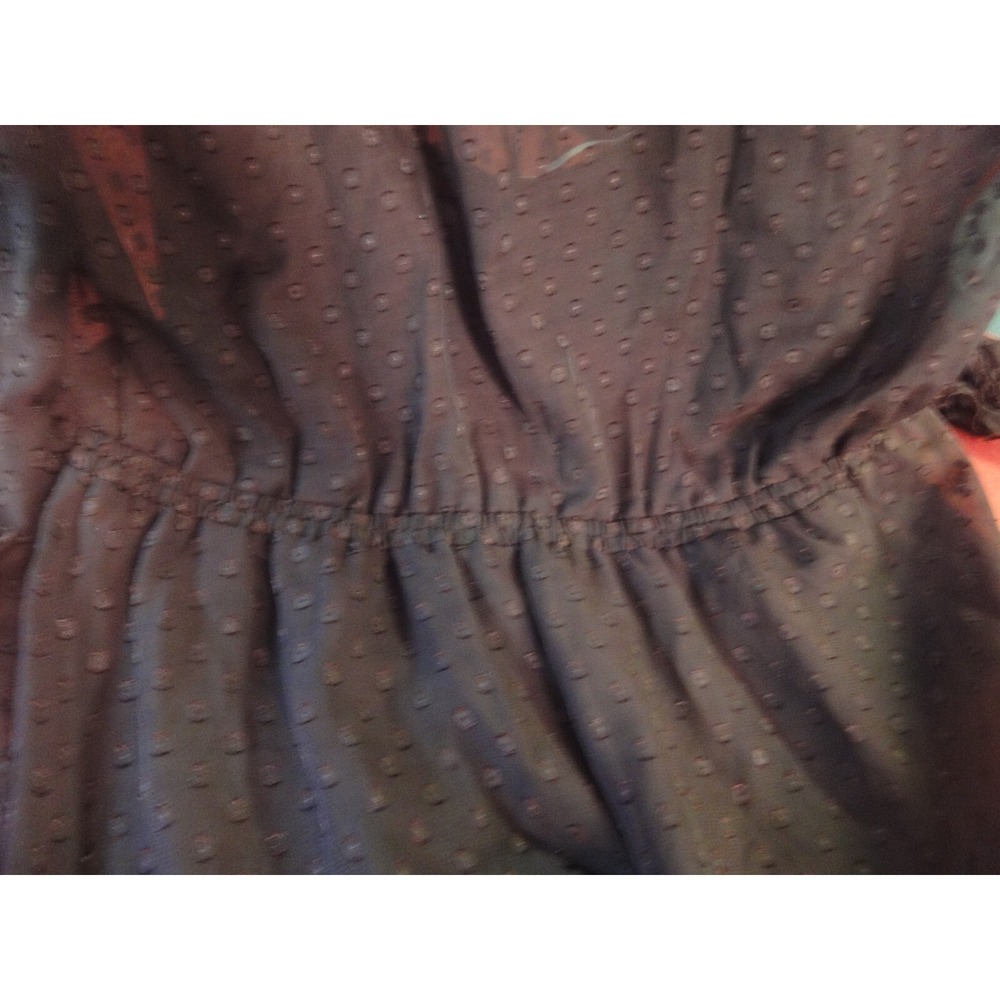 H&M‎ Maroon Sheer dress with attached slip long sleeves size 14 NWT - Picture 7 of 12